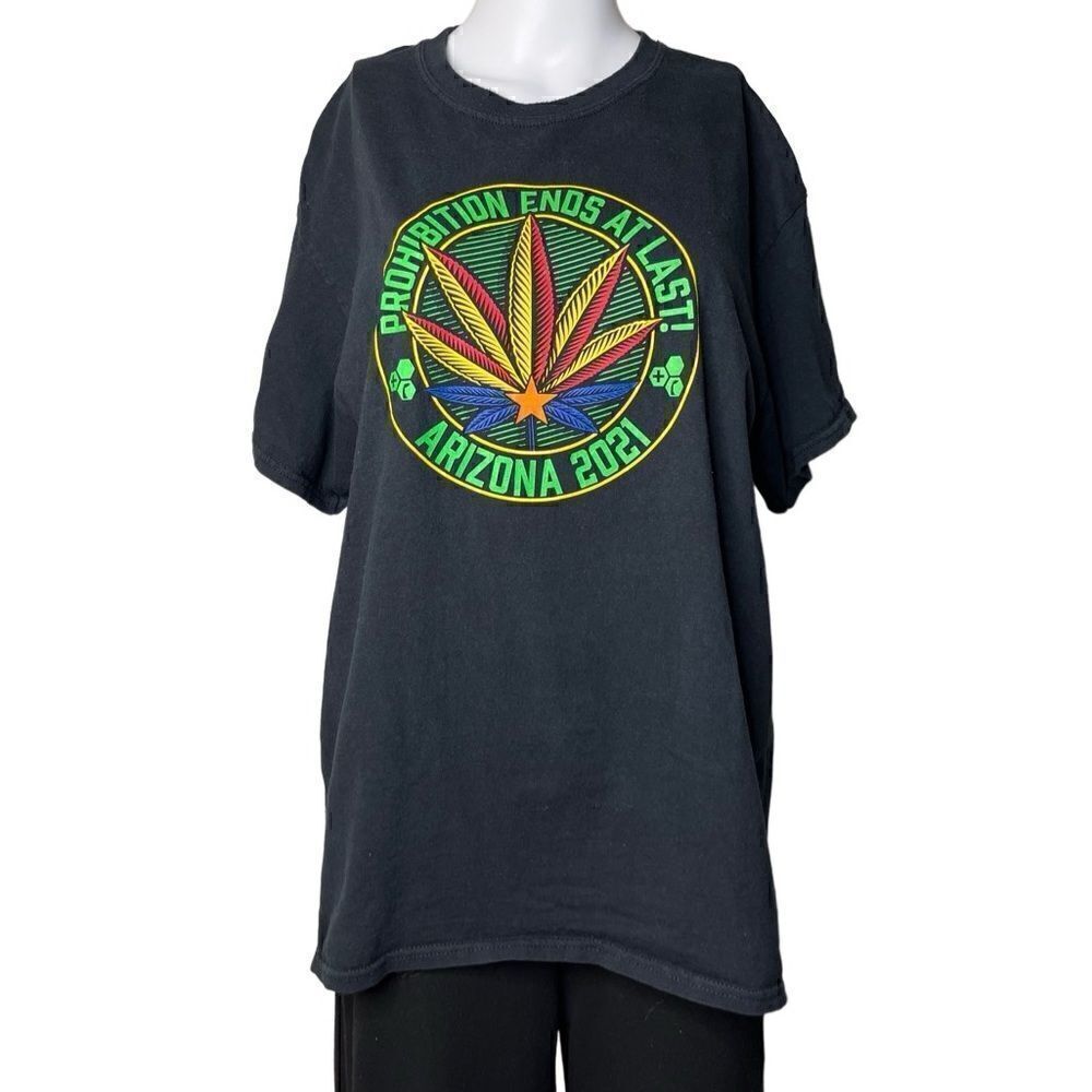 Prohibition Ends At Last Graphic Short Sleeve Shirt Black Large